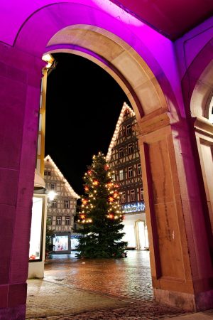 Weihnachtsbeleuchtung am Alten Rathaus, Waiblingen