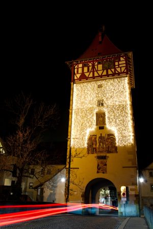 Beinsteiner Tor bei Nacht, Waiblingen